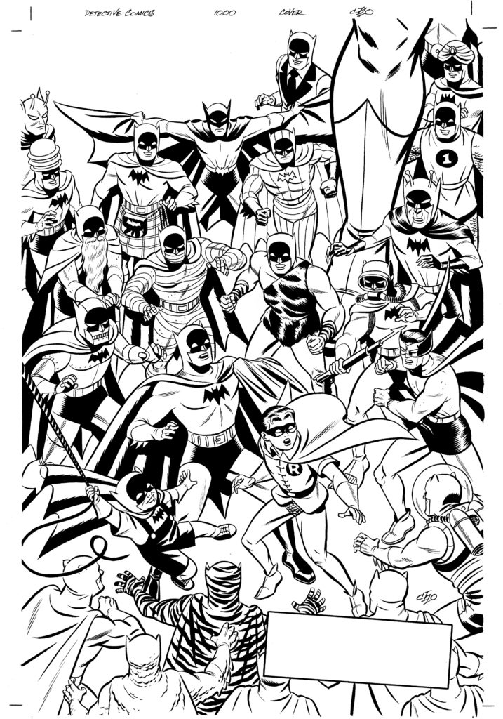 Detective Comics #1000 cover original art by Michael Cho, from the collection of Greg Goldstein