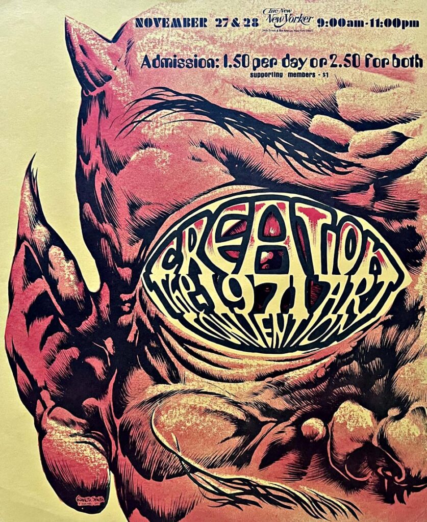 1971 Creation Convention poster by Kenneth Smith. From the collection of Greg Goldstein