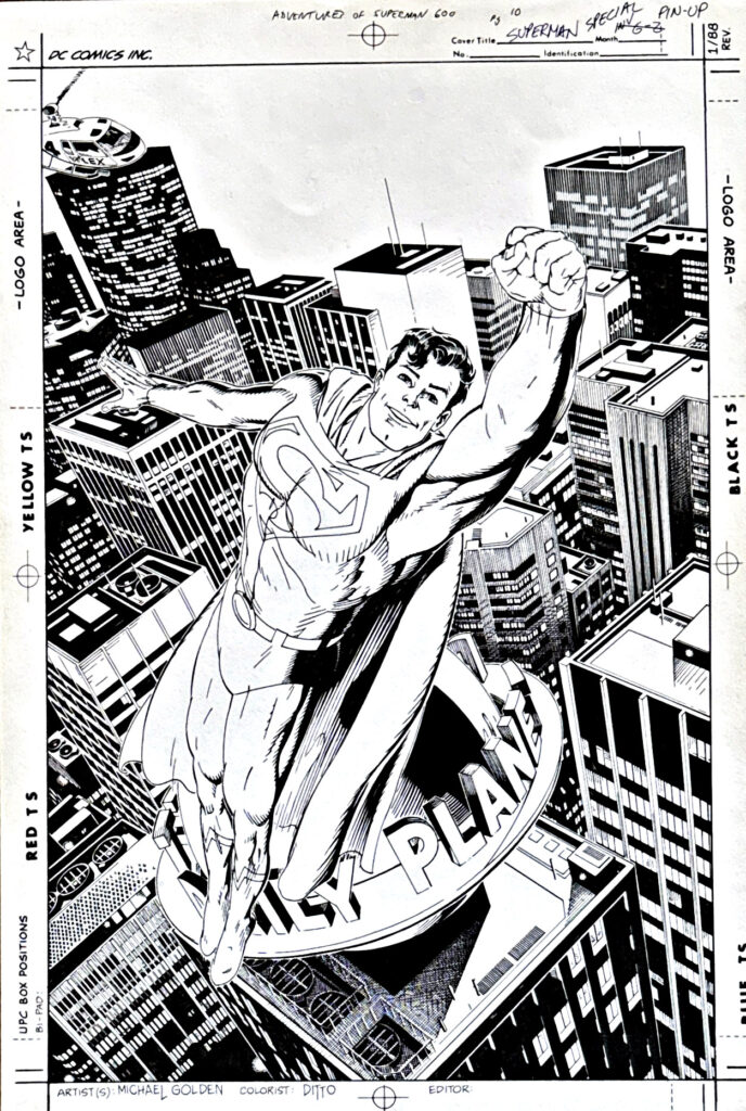 Michael Golden DC Comics Superman Original Art From The Collection Of Greg Goldstein
