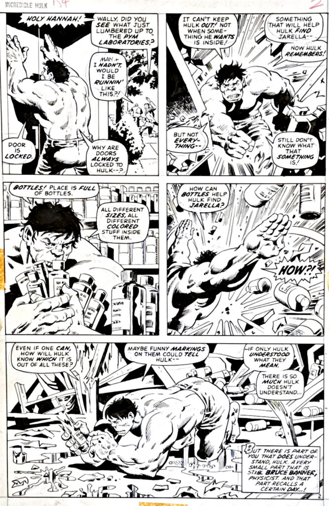 Here Trimpe & John Severin Marvel Comics Hulk Original Art From The Collection Of Greg Goldstein
