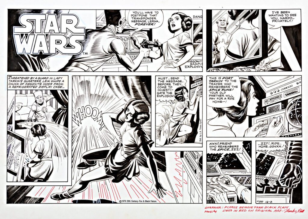 Russ Manning Star Wars Original Comic Strip Art From The Collection of Greg Goldstein