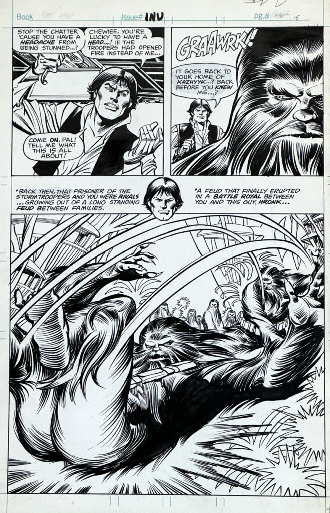 Marvel Comics 1979 Star Wars original comic book art by Carmine Infantino and Pablo Marcos from the collection of Greg Goldstein.