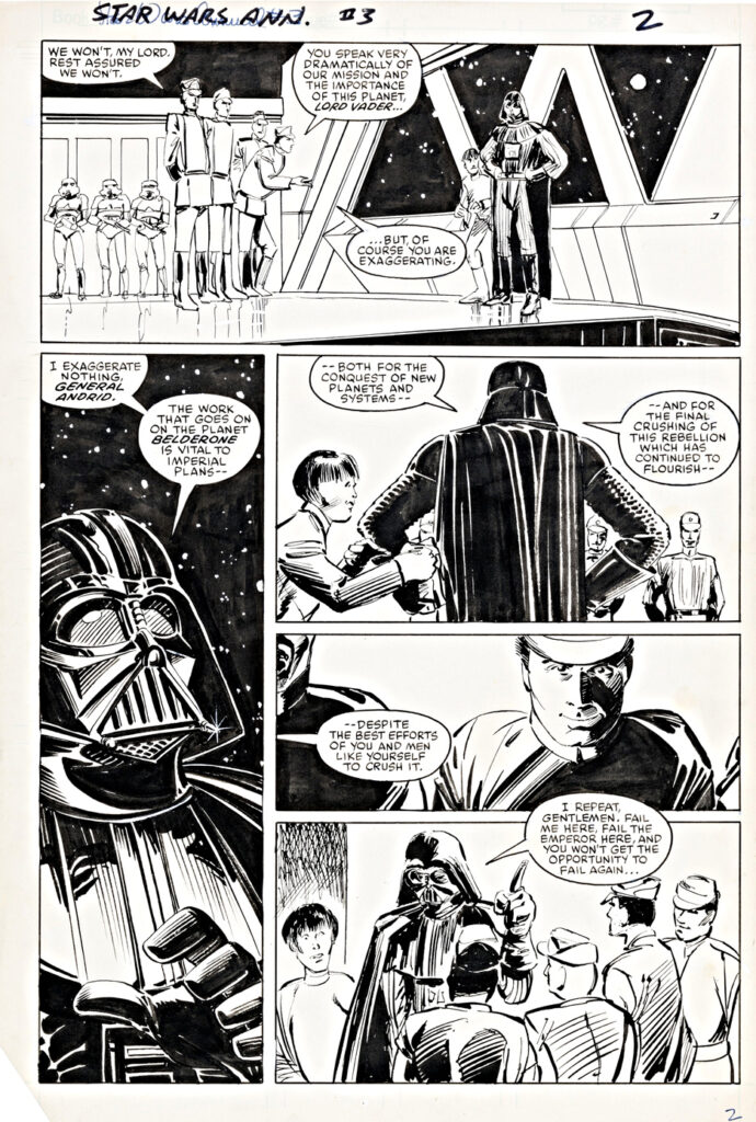 Original Star Wars Comic Book art by Klaus Janson, from the collection of Greg Goldstein