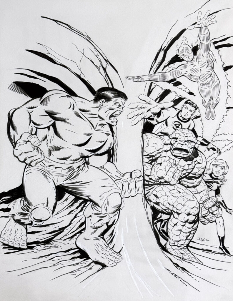 Original Jack Kirby recreation art from Mike Machlan --- from the collection of Greg Goldstein