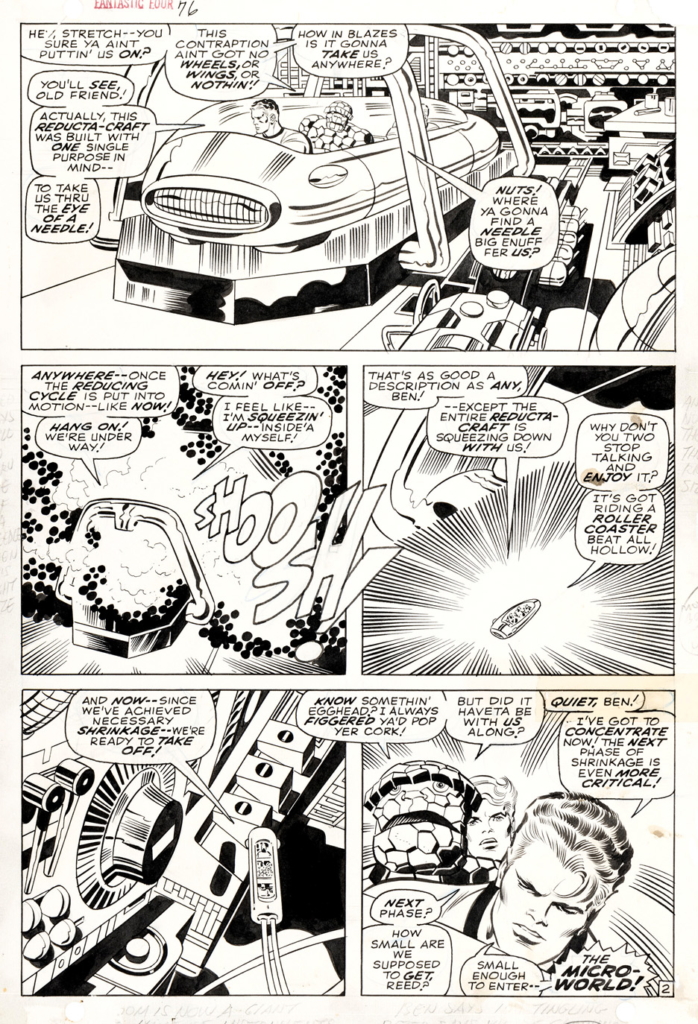Jack Kirby & Joe Sinnott original art from Fantastic Four #76 --- from the collection of Greg Goldstein

