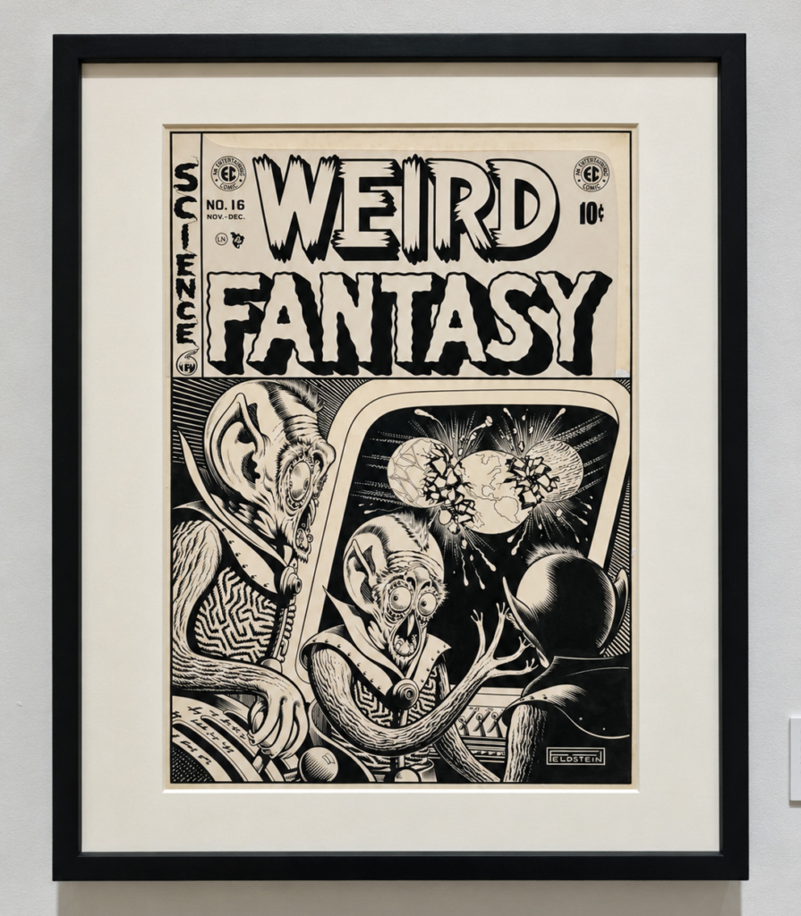 Original art on display at the Lucas Museum of Narrative Arts, September 2026, Los Angeles. Photo by Greg Goldstein.